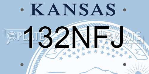 132NFJ Kansas License Plate