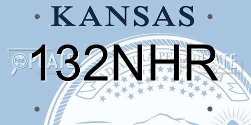 132NHR Kansas License Plate