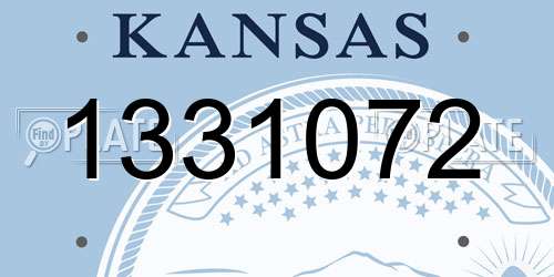 1331072 Kansas License Plate