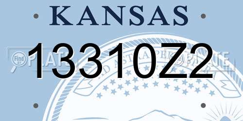 13310Z2 Kansas License Plate