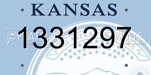 1331297 Kansas License Plate