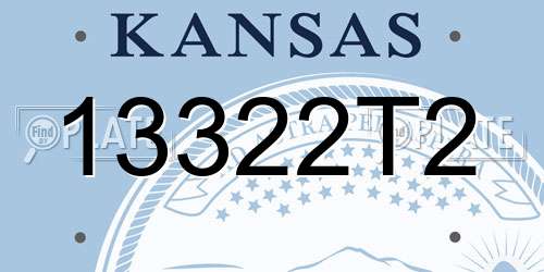 13322T2 Kansas License Plate