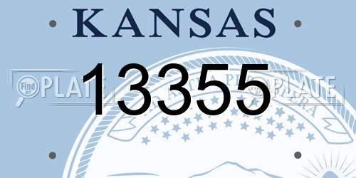13355 Kansas License Plate