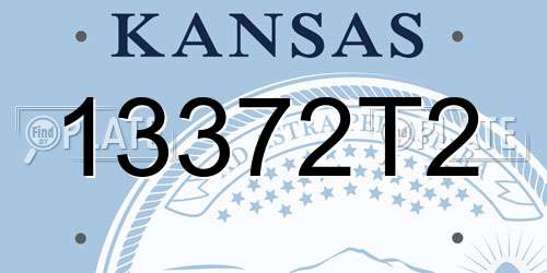13372T2 Kansas License Plate