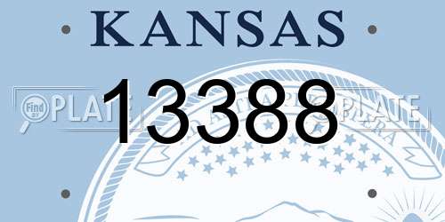 13388 Kansas License Plate
