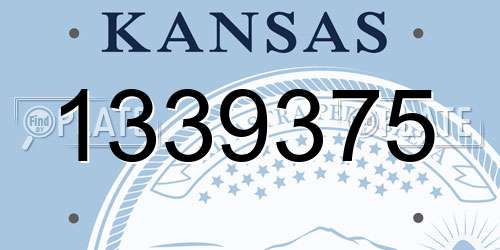1339375 Kansas License Plate