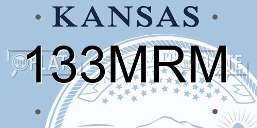133MRM Kansas License Plate