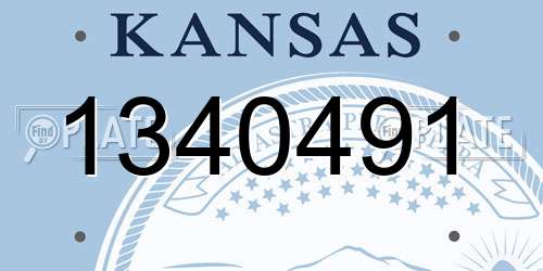 1340491 Kansas License Plate