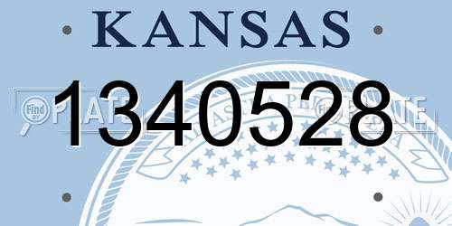 1340528 Kansas License Plate