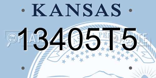 13405T5 Kansas License Plate