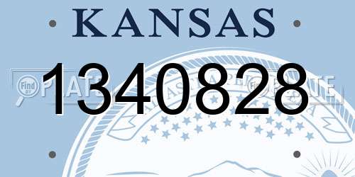 1340828 Kansas License Plate