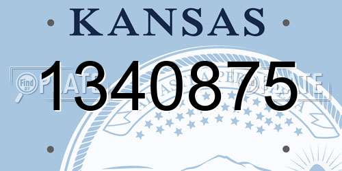 1340875 Kansas License Plate