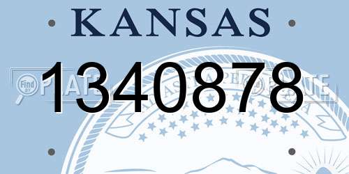 1340878 Kansas License Plate