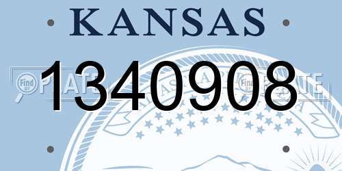 1340908 Kansas License Plate