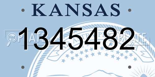 1345482 Kansas License Plate