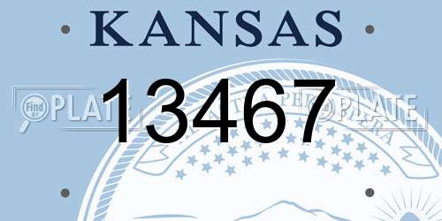 13467 Kansas License Plate