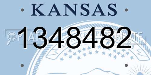 1348482 Kansas License Plate
