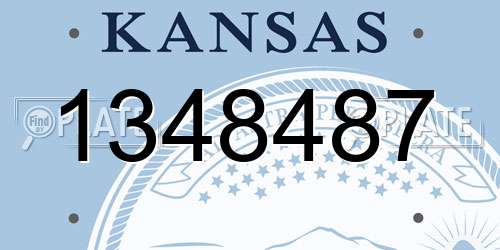 1348487 Kansas License Plate
