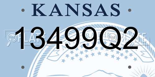 13499Q2 Kansas License Plate