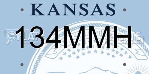 134MMH Kansas License Plate