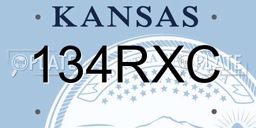 134RXC Kansas License Plate