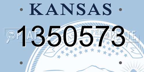 1350573 Kansas License Plate