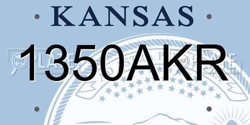 1350AKR Kansas License Plate