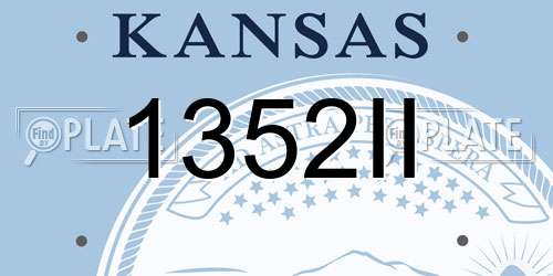 1352II Kansas License Plate