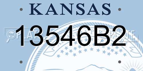 13546B2 Kansas License Plate