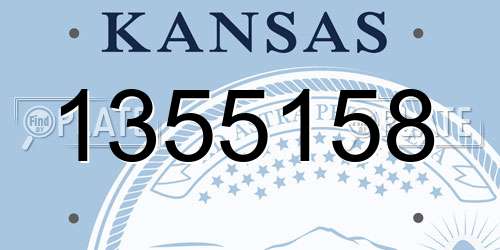 1355158 Kansas License Plate