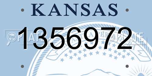 1356972 Kansas License Plate