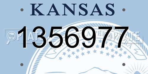 1356977 Kansas License Plate