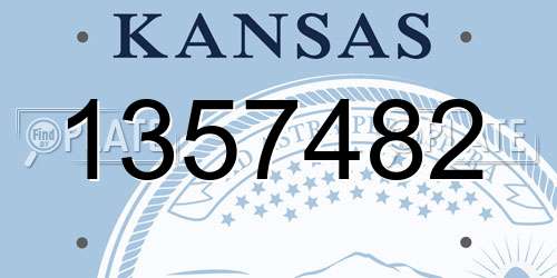 1357482 Kansas License Plate