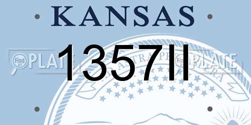1357II Kansas License Plate