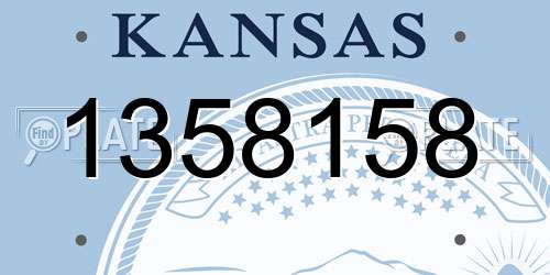 1358158 Kansas License Plate