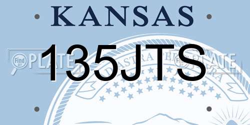 135JTS Kansas License Plate