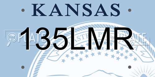 135LMR Kansas License Plate