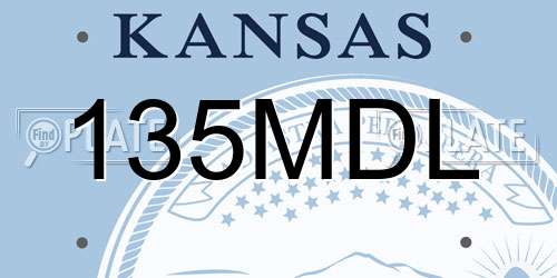 135MDL Kansas License Plate