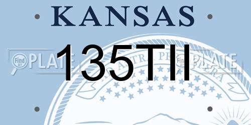 135TII Kansas License Plate