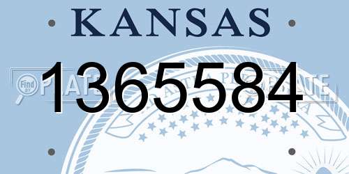 1365584 Kansas License Plate