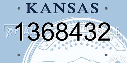 1368432 Kansas License Plate