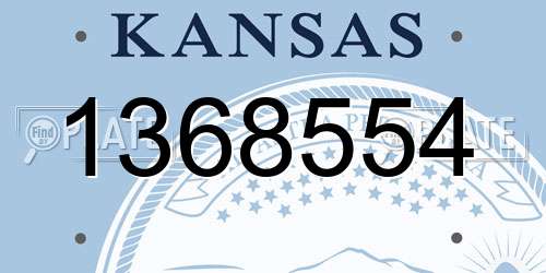 1368554 Kansas License Plate