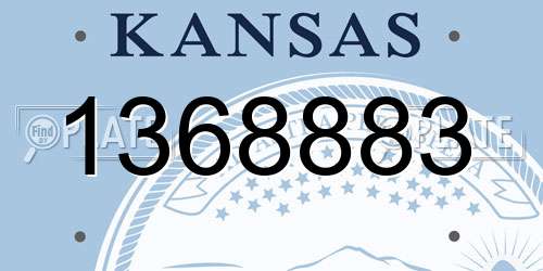 1368883 Kansas License Plate
