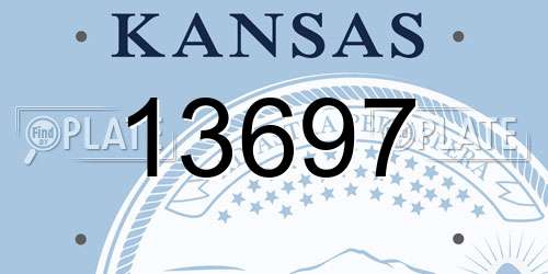 13697 Kansas License Plate