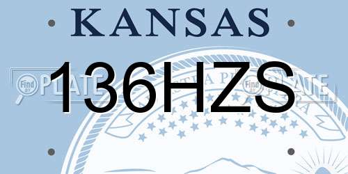 136HZS Kansas License Plate