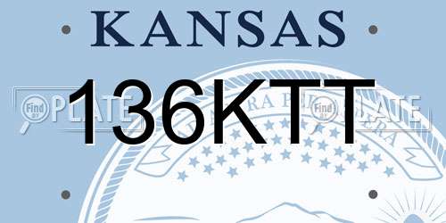 136KTT Kansas License Plate