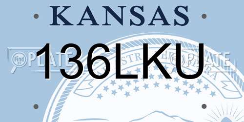 136LKU Kansas License Plate