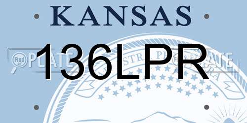 136LPR Kansas License Plate