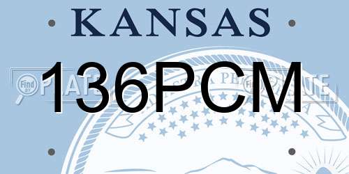 136PCM Kansas License Plate