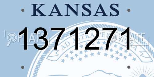 1371271 Kansas License Plate